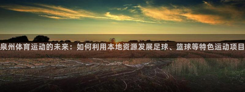 7m体育篮球比分：泉州体育运动的未来：如何利用本地资源发展足球、篮球等特色运动项目